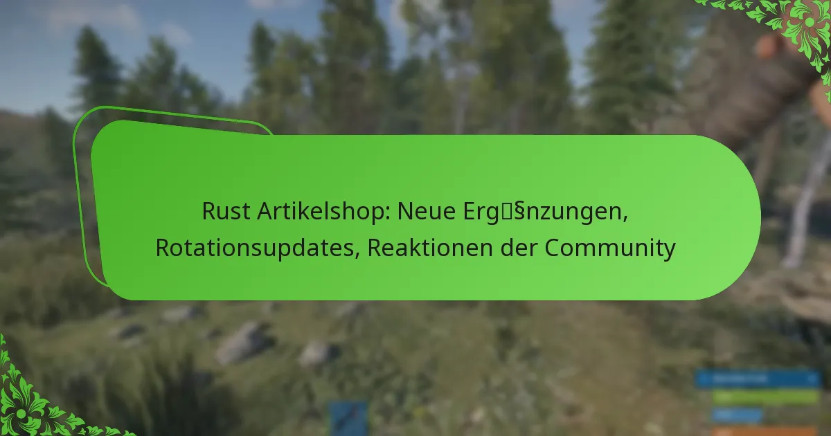 Rust Artikelshop: Neue Ergänzungen, Rotationsupdates, Reaktionen der Community