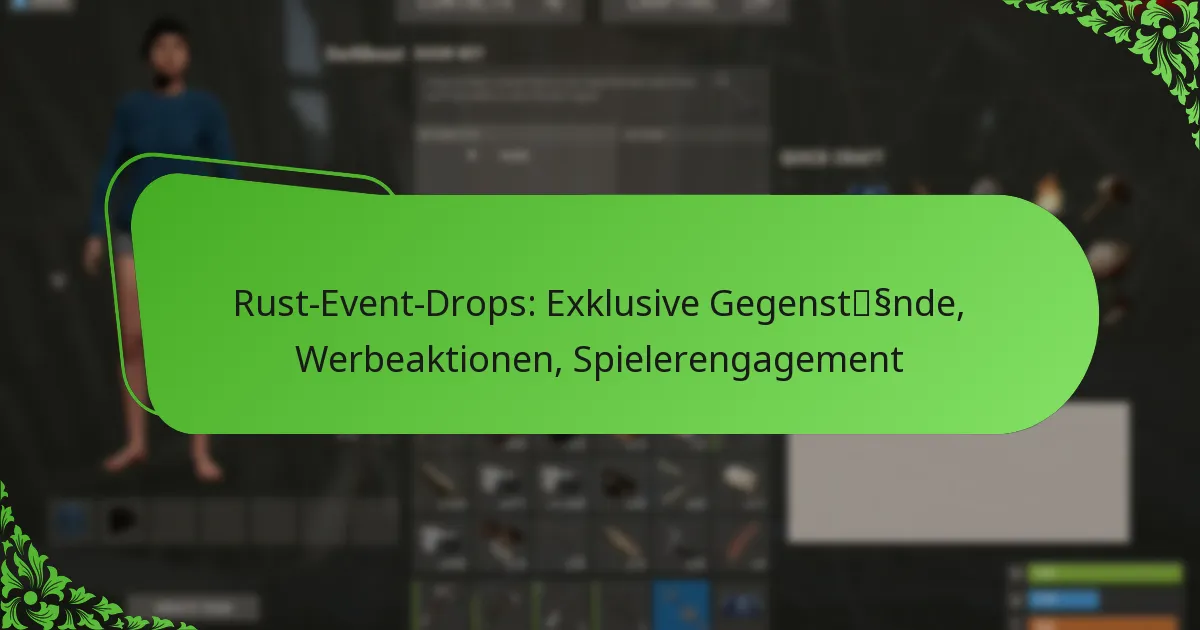 Rust-Event-Drops: Exklusive Gegenstände, Werbeaktionen, Spielerengagement