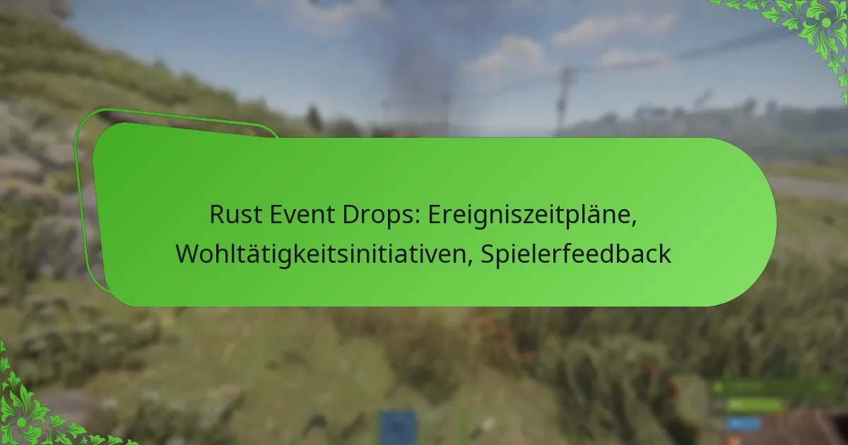 Rust Event Drops: Ereigniszeitpläne, Wohltätigkeitsinitiativen, Spielerfeedback