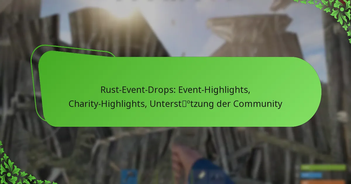 Rust-Event-Drops: Event-Highlights, Charity-Highlights, Unterstützung der Community