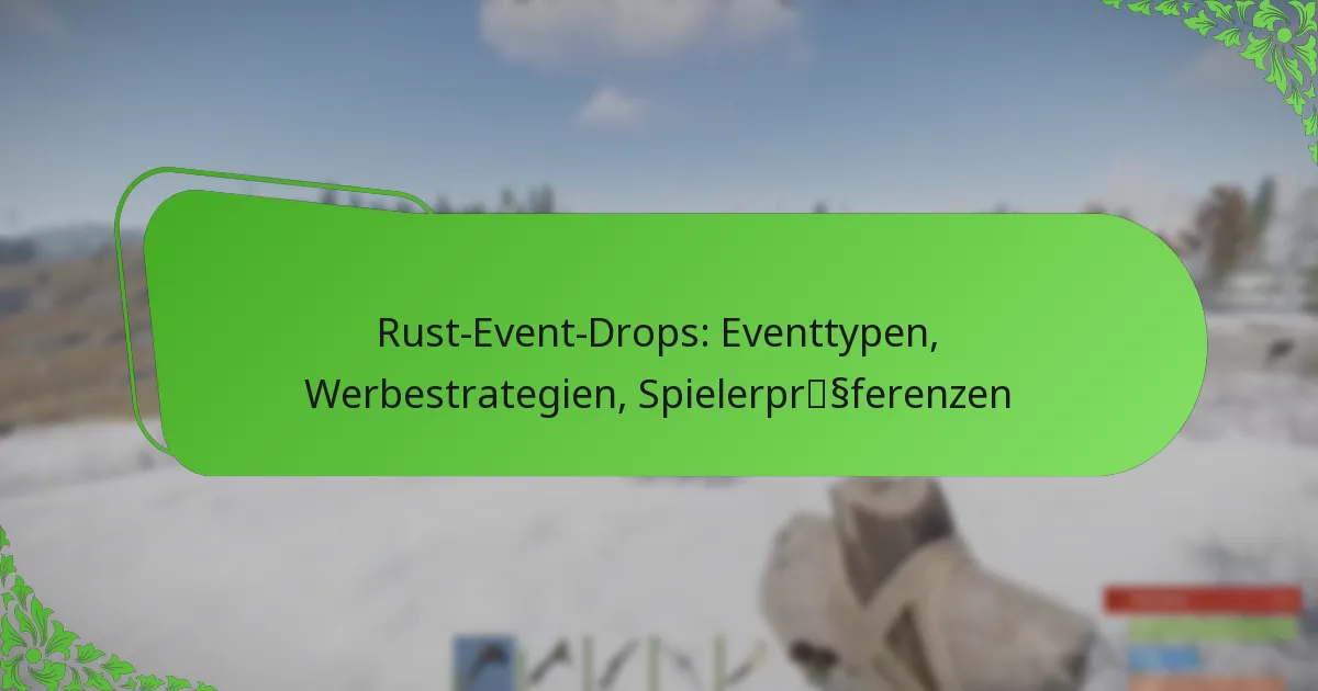 Rust-Event-Drops: Eventtypen, Werbestrategien, Spielerpräferenzen