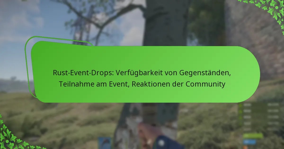 Rust-Event-Drops: Verfügbarkeit von Gegenständen, Teilnahme am Event, Reaktionen der Community