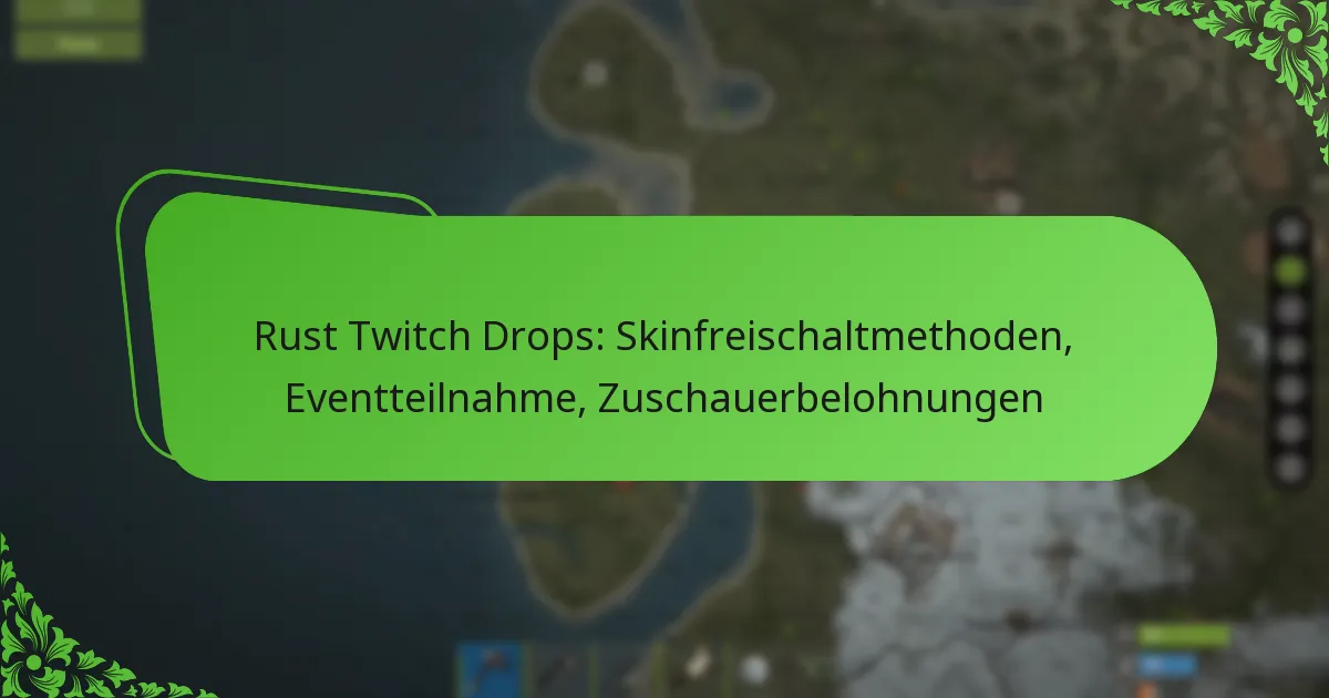 Rust Twitch Drops: Skinfreischaltmethoden, Eventteilnahme, Zuschauerbelohnungen