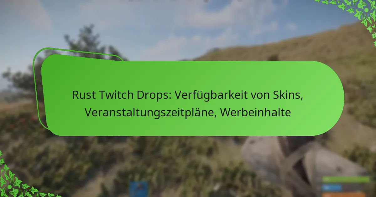 Rust Twitch Drops: Verfügbarkeit von Skins, Veranstaltungszeitpläne, Werbeinhalte