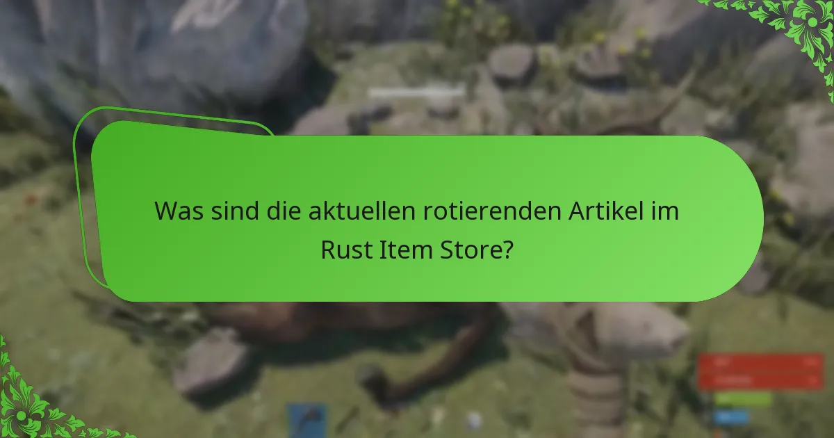 Welche Artikel sind die Favoriten der Community im Rust Item Store?
