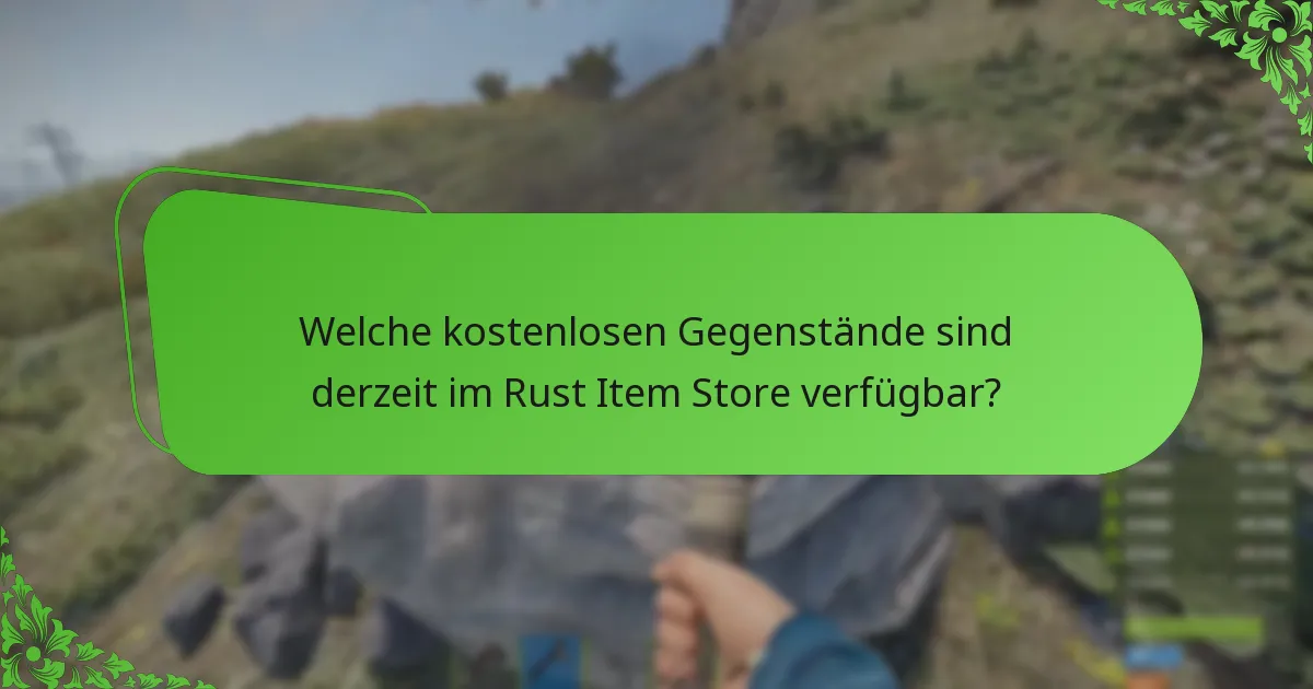 Welche Gegenstände haben eine begrenzte Verfügbarkeit im Rust Item Store?