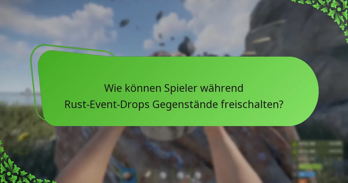 Welche Gegenstände sind während Rust-Event-Drops am beliebtesten?